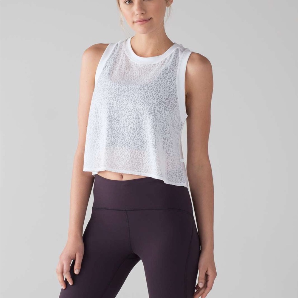 Lululemon hint of sheer crop top